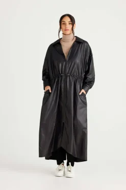 Brave + True Cloudy Day Raincoat in Black