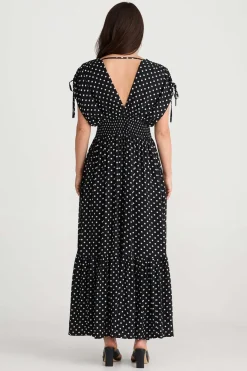 Brave + True Ellody Dress in Black Polka Dot
