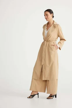Brave + True Weekender Trench in Tan