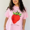 By Frankie Pink Strawberry Tee