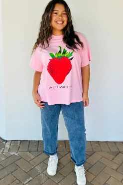 By Frankie Pink Strawberry Tee