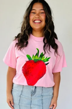 By Frankie Pink Strawberry Tee