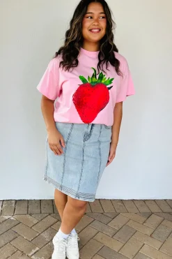 By Frankie Pink Strawberry Tee