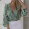 Cienna Aruba Tie Top in Green