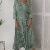 Cienna Aruba Wrap Dress in Green