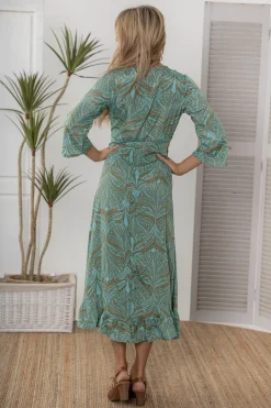Cienna Aruba Wrap Dress in Green