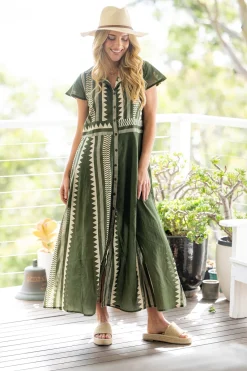 Cienna Karri Cotton Button Dress