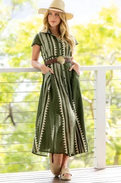 Cienna Karri Cotton Button Dress