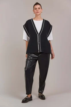 Eb & Ive Avino Knit Vest in Black