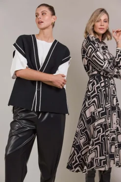 Eb & Ive Avino Knit Vest in Black