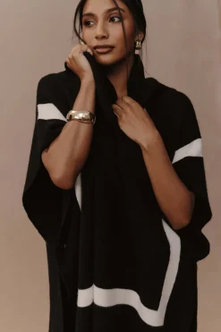 Eb & Ive Avino Poncho in Black