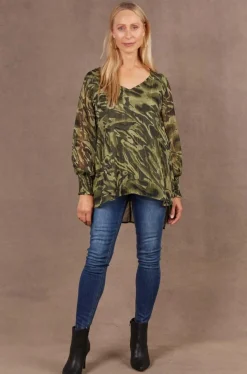 Eb & Ive Bantu Top in Fern