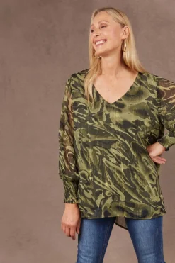 Eb & Ive Bantu Top in Fern