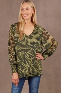 Eb & Ive Bantu Top in Fern