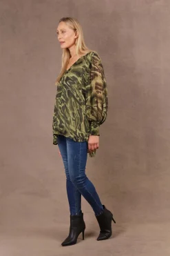 Eb & Ive Bantu Top in Fern