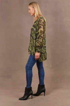 Eb & Ive Bantu Top in Fern