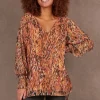 Eb & Ive Bantu Top in Ochre