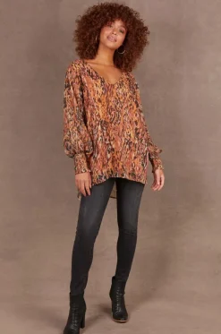 Eb & Ive Bantu Top in Ochre