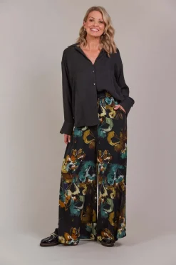 Eb & Ive Elsie Pant in Botanical Black