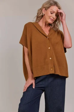 Eb & Ive Estel Hood Knit in Hazel