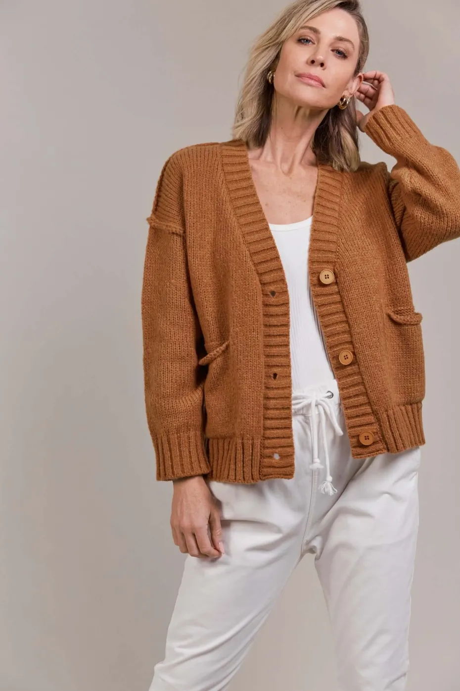 Eb & Ive Katana Cardigan in Hazel