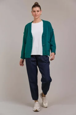 Eb & Ive Katana Cardigan in Teal