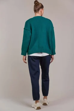 Eb & Ive Katana Cardigan in Teal