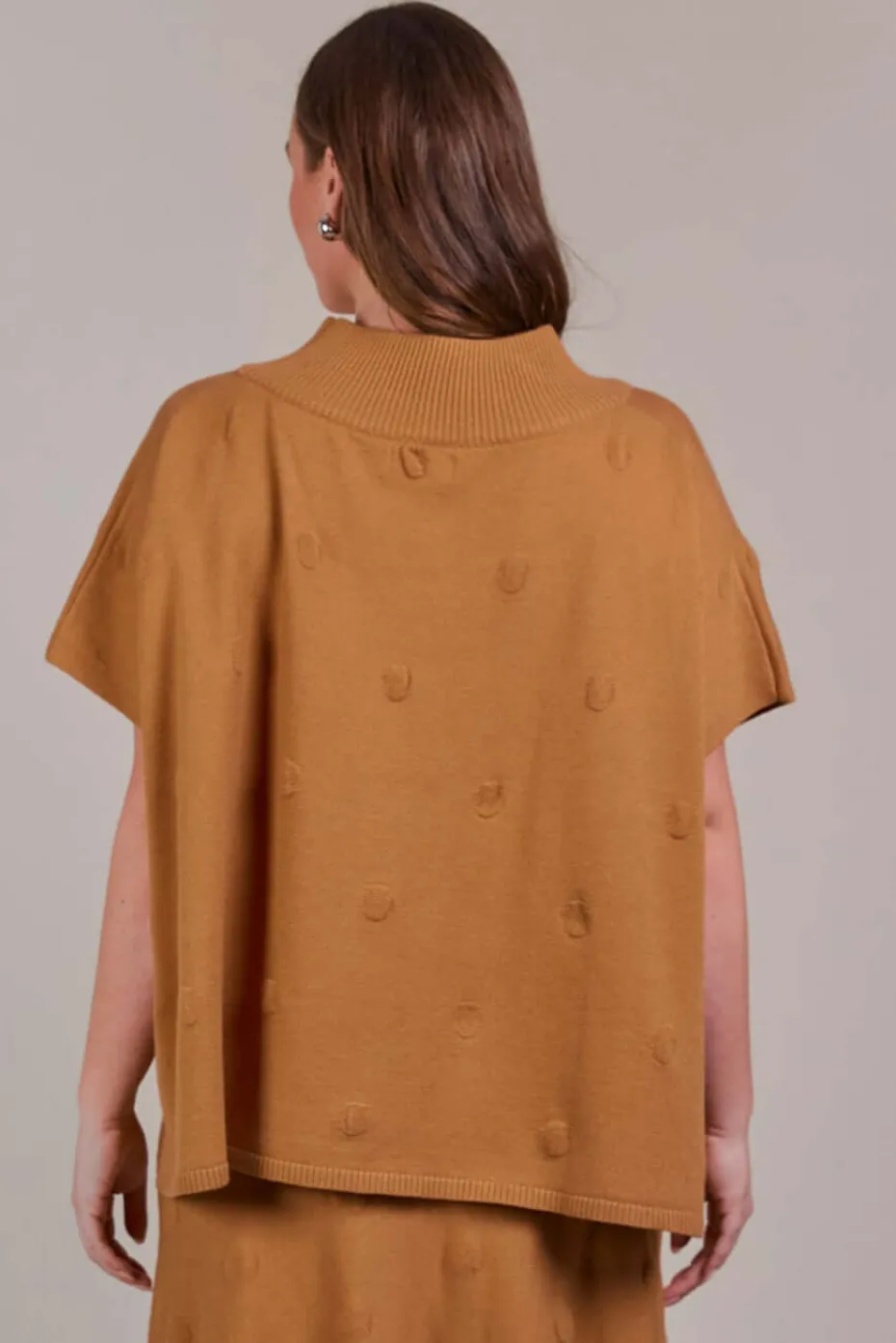 Eb & Ive Masa Knit Poncho in Hazel
