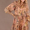 Eb & Ive Mayan Dress in Ochre