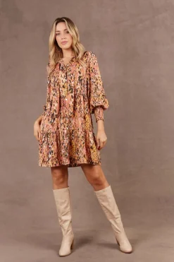 Eb & Ive Mayan Dress in Ochre