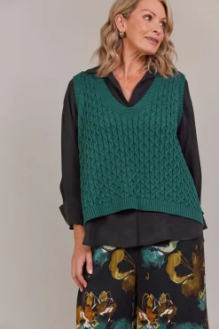 Eb & Ive Naviva Vest in Peacock