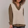Eb & Ive Naviva Vest in Oat