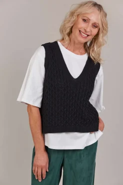 Eb & Ive Naviva Vest in Black