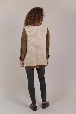 Eb & Ive Naviva Vest in Oat