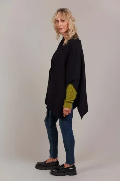 Eb & Ive Palmer Knit Cape in Black