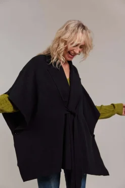 Eb & Ive Palmer Knit Cape in Black