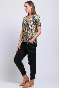 Foil All The Trimmings Top in Jungle Fever