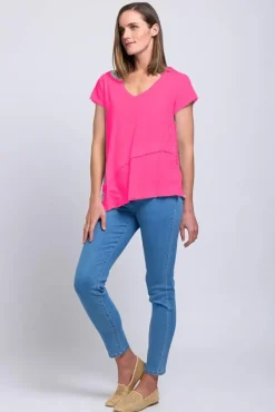 Foil Best Angle Tee in Azalea