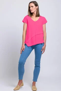 Foil Best Angle Tee in Azalea