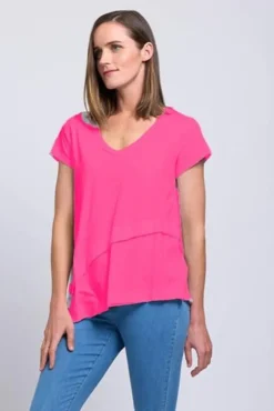 Foil Best Angle Tee in Azalea