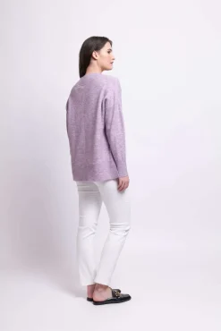 Foil Come Together Sweater in Lilac