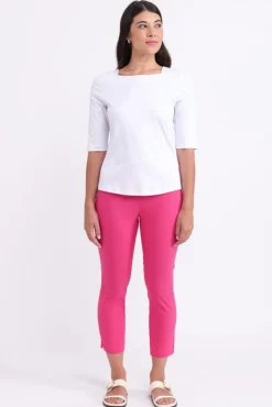 Foil Fuss Free Capri in Pink Flash