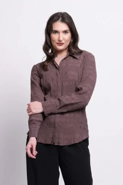 Foil It's A Breeze Shirt in Chocolate