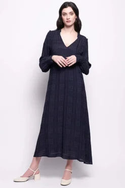 Foil Knotting Hill Dress in Midnight