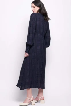 Foil Knotting Hill Dress in Midnight