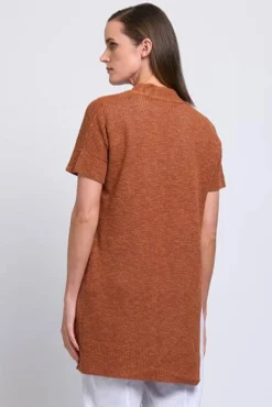 Foil Long Island Cardi in Ginger