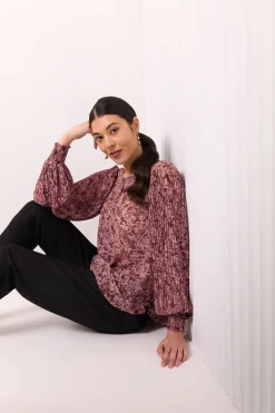 Foil Pleats To Meet You Blouse in Enchanting