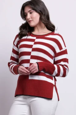 Foil Slide Show Sweater in Auburn Rice