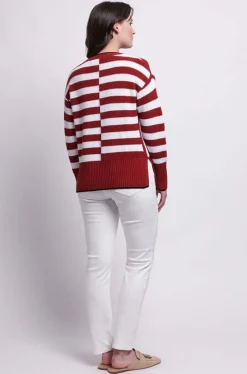 Foil Slide Show Sweater in Auburn Rice