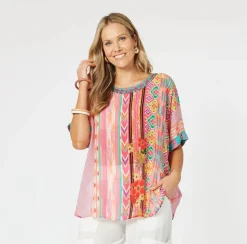 Hammock & Vine Corsica Top in Summer Stripe